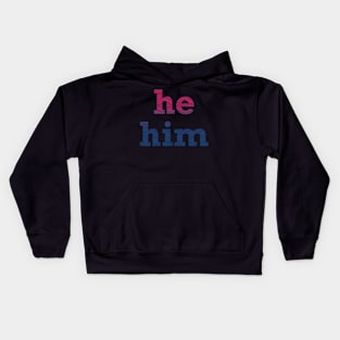 Bisexual He Him Waves Kids Hoodie